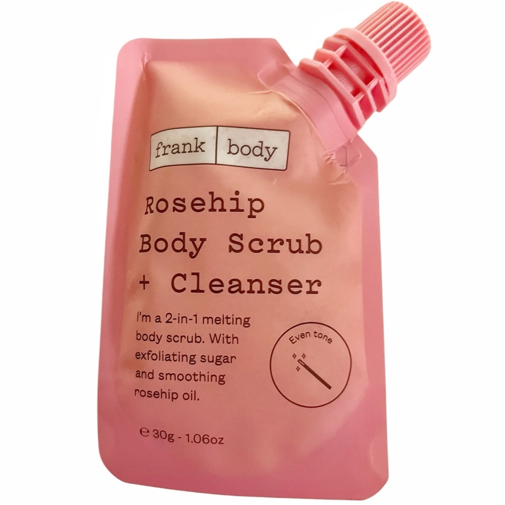 💥 3/$15 🆕 Frank Body Rosehip Body Scrub + Cleanser (30g)